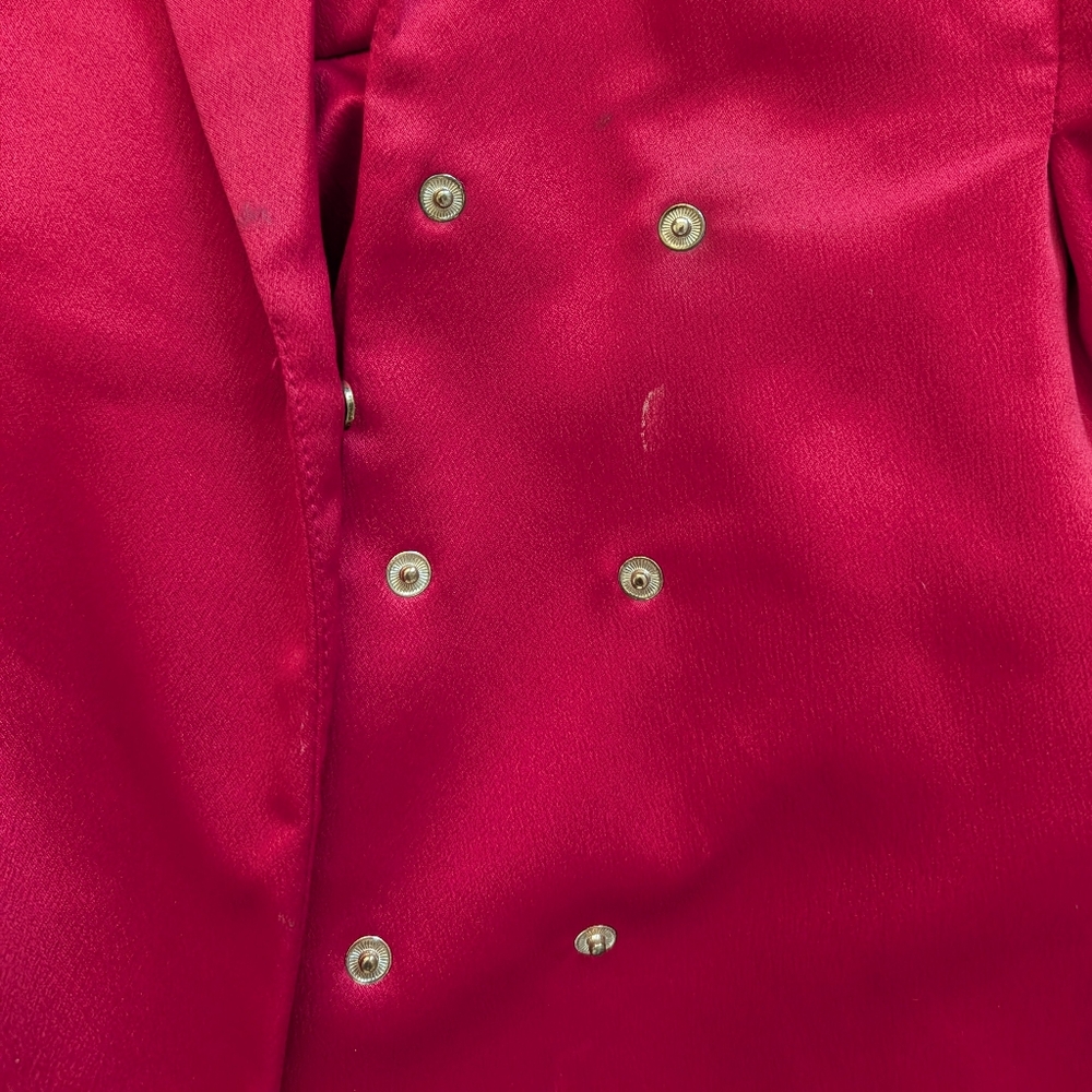 House of CB Red Simoneta Satin Tailored Jacket Mini Dress Size XS - Picture 9 of 16